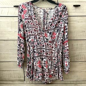 Roxy Pink Floral Romper